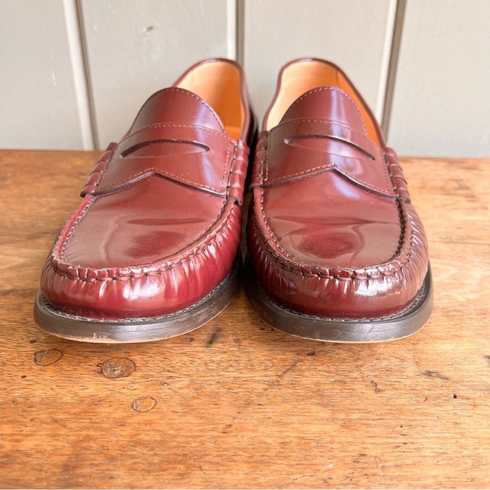 J. Crew Women's 9.5 Winona Penny Loafer in Italian Spazzalato Leather Preppy